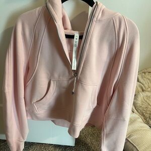 Lululemon light pink scuba half zip